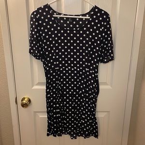Forever 21 Womens Polka Dot Black Dress